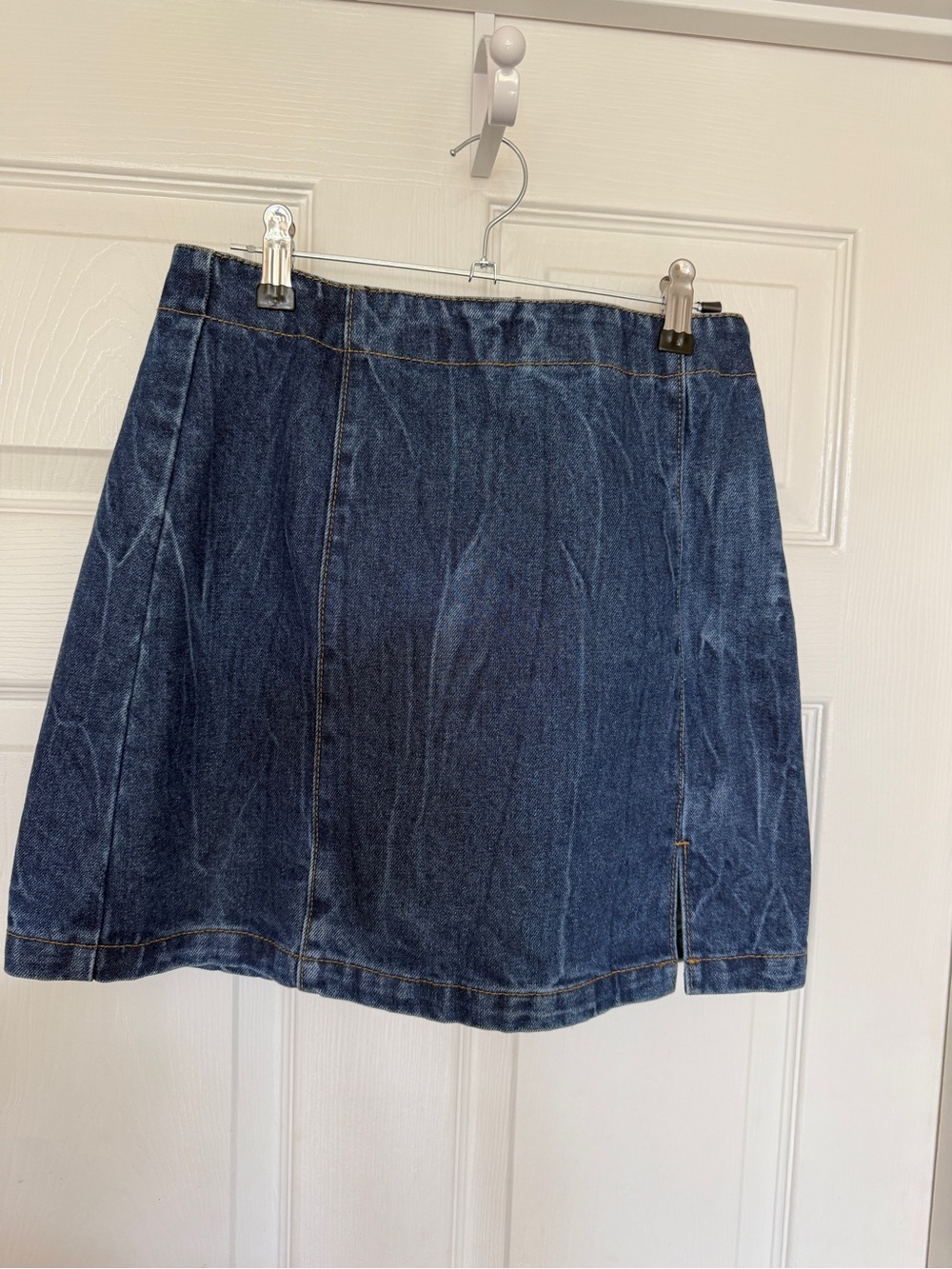 SHEIN Dark Blue Denim A-Line Mini Skirt